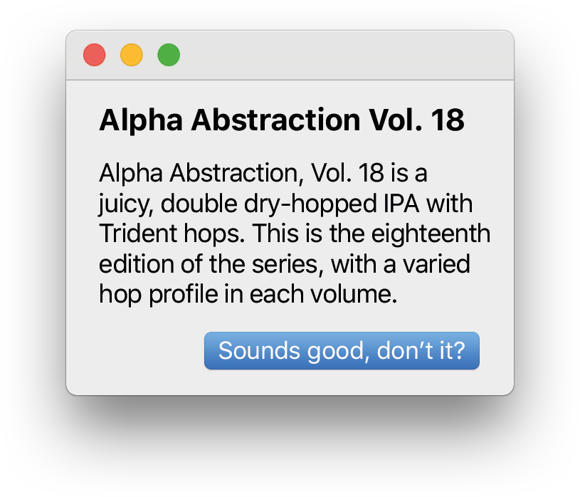 Alpha Abstraction Double IPA Volume 18 Alpha Abstraction Double IPA Volume 18