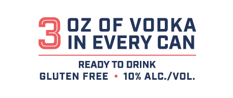 3 ounces vodka in every can 3 ounces vodka in every can