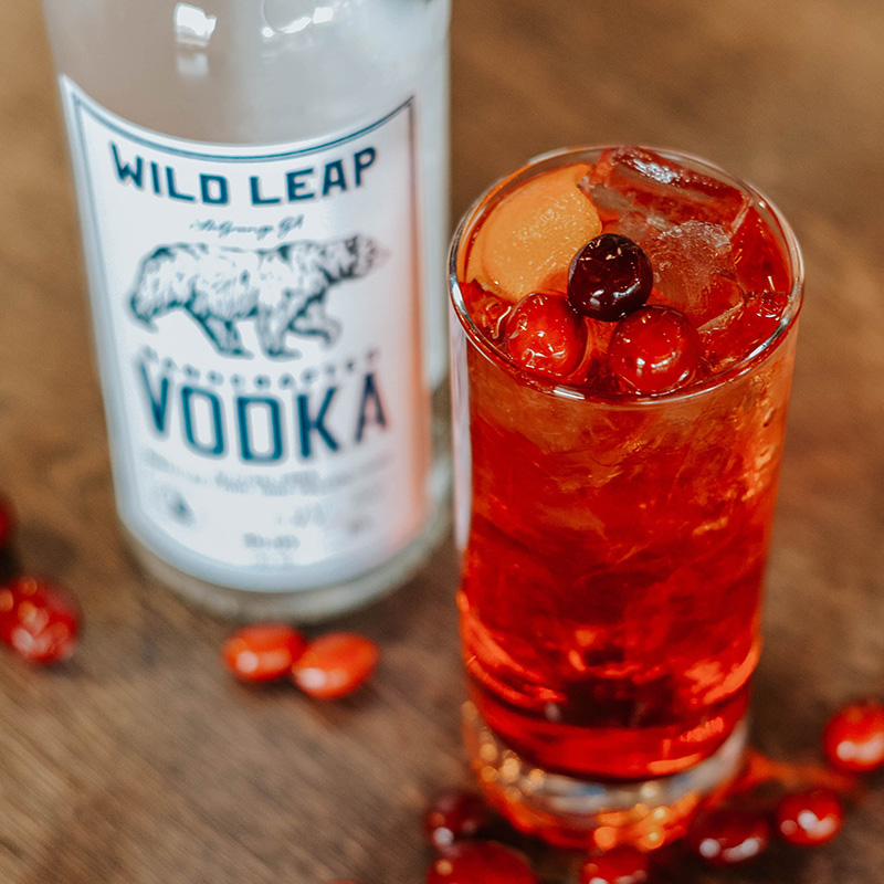 cranberry-sauced-craft-cocktail Wild Leap's Cranberry Sauced Handcrafted vodka cocktail